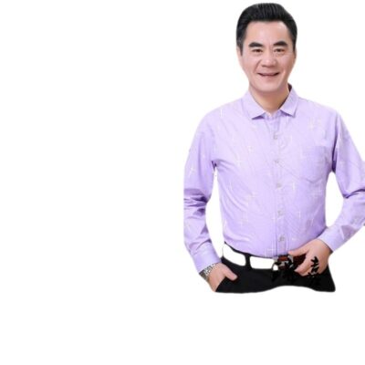 Áo sơ mi dài tay cho người trung niên và người già áo sơ mi bố áo sơ mi nam trung niên mùa xuân và mùa thu áo sơ mi mỏng nam quần áo mùa hè không cần ủi quần áo ông nội