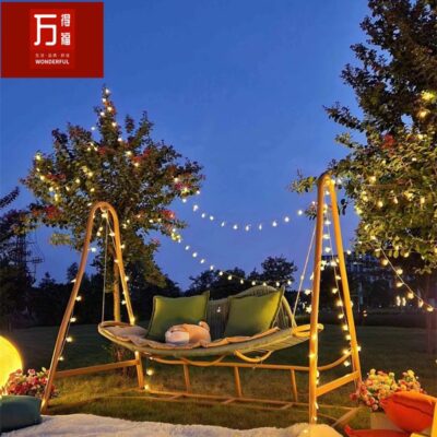 Xích đu ngoài trời sân võng đôi ngoài trời trong nhà lưới đỏ vườn treo ghế ban công nhà ghế bập bênh ghế nằm trẻ em