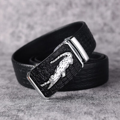 Nam Bán Buôn Da Thật Họa Tiết Cá Sấu Thắt Lưng Thời Trang Đầu Lớp Da Bò Khóa Tự Động Thắt Lưng Quần Nam Hợp Thời Trang Thắt Lưng Kinh Doanh