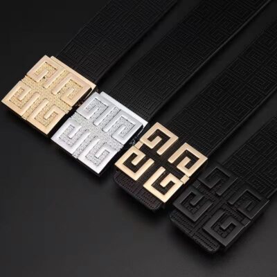 Điểm Bán Buôn Mới Jijia Nam Rỗng Dây Da Nổi Mịn Khóa Thắt Lưng Nam Công Sở