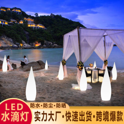 Đèn thả năng lượng mặt trời bầu không khí ngoài trời đèn led trang trí sân vườn thanh đèn phong cảnh ktv đèn ngoài trời lưới đèn sàn màu đỏ