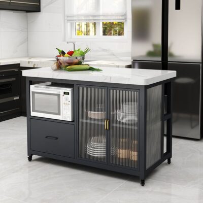 Bắc Âu bếp mới tích hợp tủ đảo bàn bàn nấu ăn di động tủ phụ tầng bếp tủ bảo quản