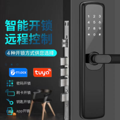 Khóa Thông Minh Bluetooth Vân Tay Mật Khẩu Khóa Cửa Gỗ Chống Trộm Khóa Điện Tử Cửa Nhà Cho Thuê Phòng Vào Cửa Khóa Thẻ