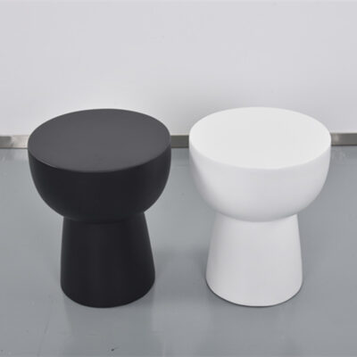 Bắc Âu Đồ Nội Thất Kính Thép Chân Voi Bàn Tròn Nhỏ Màu Đỏ Thời Trung Cổ Phân Đầu Giường Nấm Bàn Trà Sofa Góc Bàn