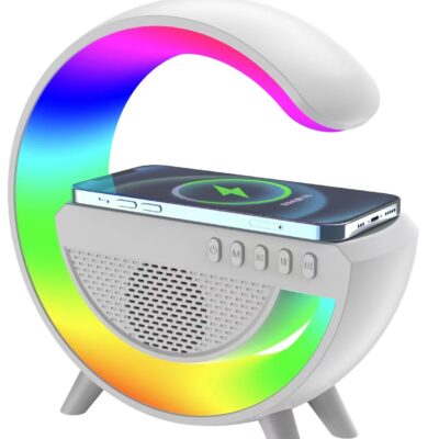 Máy tính để bàn nhiều màu sắc âm thanh bluetooth không dây đa chức năng bầu không khí đầu giường đèn nhiều màu sắc loa thông minh g lớn đồng hồ đèn bàn