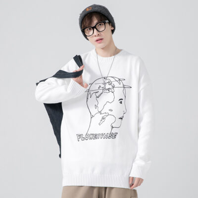 Mùa Thu Đông 2021 Mới Áo Len Nam Cổ Tròn Chui Đầu Hợp Thời Trang Áo Len Đen Bé Trai Đáy Áo Len Rời