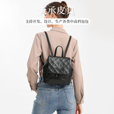 Ba Lô Nữ Hình Thoi Túi 2023 Nữ Túi Gấp Hình Học Hình Thoi Túi Dây Rút Ba Lô Nữ