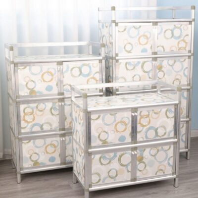 Tủ tủ bếp tủ bếp lắp ráp đơn giản hợp kim nhôm nhỏ nhà đơn giản đặt bát và rau chống gián nhà máy bán hàng trực tiếp