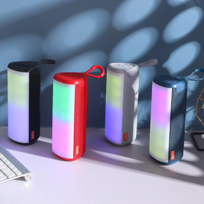 Mới TG357 Loa Bluetooth Không Dây TWS Ngoài Trời Đèn LED Di Động Thẻ FM Loa Siêu Trầm Tặng Loa