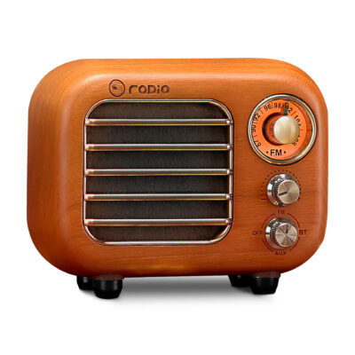 Mới gỗ óc chó gỗ óc chó bluetooth retro đài FM loa di động thẻ TF âm thanh xuất khẩu Amazon