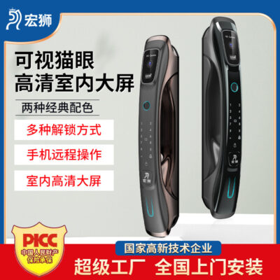 Hongshi khóa vân tay tự động bán buôn mắt mèo trực quan cửa chống trộm văn phòng tại nhà khóa mật khẩu nhà sản xuất khóa thông minh