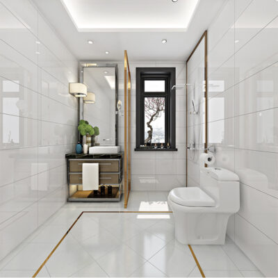 Bán buôn gạch trắng tinh khiết 400X800 gạch ốp tường phòng khách màu xám toàn thân gốm jazz trắng lát sàn nhà bếp nhà vệ sinh