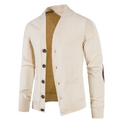 Áo len thu đông 2021 xuất khẩu ngoại thương Áo len cardigan nam mới của Amazon Áo len một bên ngực cỡ lớn Âu Mỹ