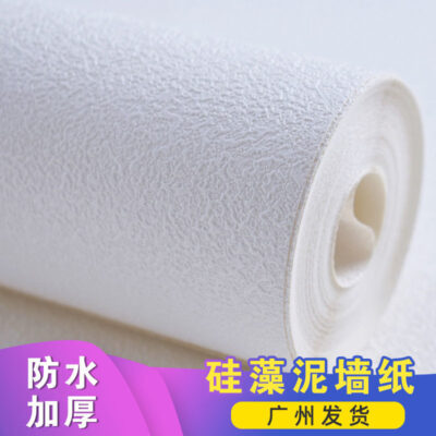 Giấy dán tường bùn tảo cát tự dính dày PVC không thấm nước Giấy dán tường hạt cửa hàng quần áo thẩm mỹ viện ins gió tự dính không chứa formaldehyde
