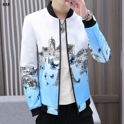 Mùa xuân và mùa thu áo khoác nam thời trang Hàn Quốc cổ đứng áo khoác giản dị đồng phục bóng chày học sinh tuổi teen áo choàng