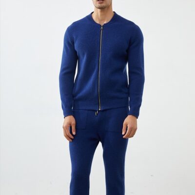 Áo len cashmere phong cách Mỹ mới cho nam dài tay mùa thu và mùa đông dày cardigan dệt kim cao cấp dệt kim đồng phục bóng chày giản dị