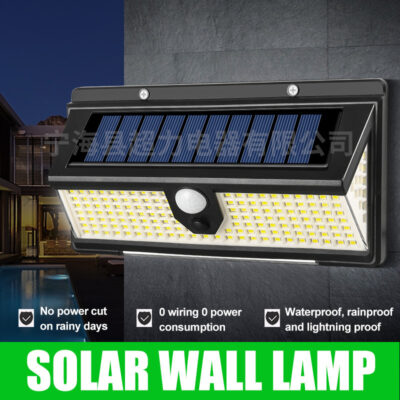 Mới 190 Đèn Đỏ Và Xanh Dương Cảnh Báo Năng Lượng Mặt Trời Đèn Cảm Biến Cơ Thể Con Người Đèn Chống Thấm Nước Đèn Sân Vườn Chiếu Sáng Ngoài Trời