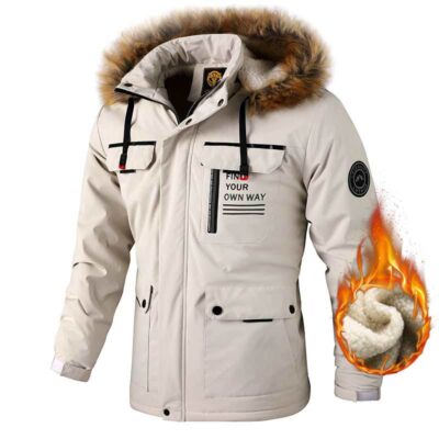 xuất khẩu Xuất khẩu ngoài trời lông cừu nam dày dặn áo khoác parka áo khoác thu đông ấm áp áo khoác nam