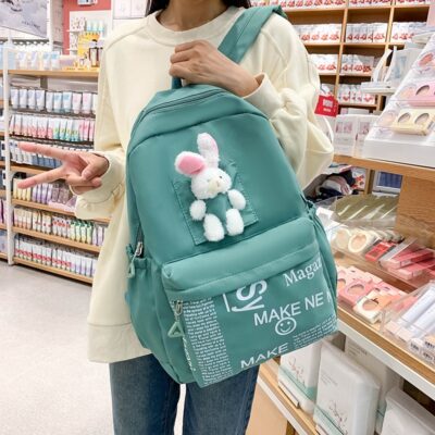 Ba lô nữ thời trang đơn giản mới cặp học sinh cấp ba học sinh đại học phiên bản Hàn Quốc nhẹ ba lô sức chứa lớn phong cách ins