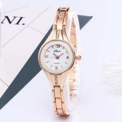 Đồng hồ đeo tay học sinh xu hướng thời trang Hàn Quốc Vòng đeo tay nữ kim cương đơn giản Đồng hồ La Mã