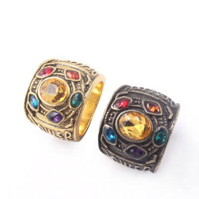 Thiết bị ngoại vi phim và truyền hình Avengers Găng tay Vô cực Găng tay Vô cực Đá quý Nhẫn Nhẫn Nhẫn Thanos Bán buôn Nhà sản xuất Ngoại thương