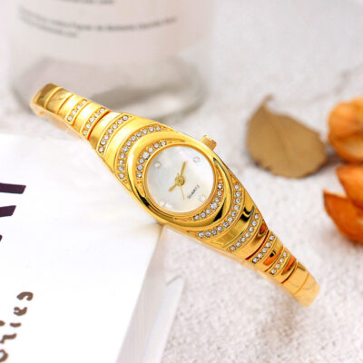 Thời Trang Hàn Quốc Đồng Hồ Nữ Vòng Tay Xà Cừ Gợn Kim Cương Đồng Hồ Nữ Nhỏ Vòng Tay Thời Trang Đồng Hồ Nữ