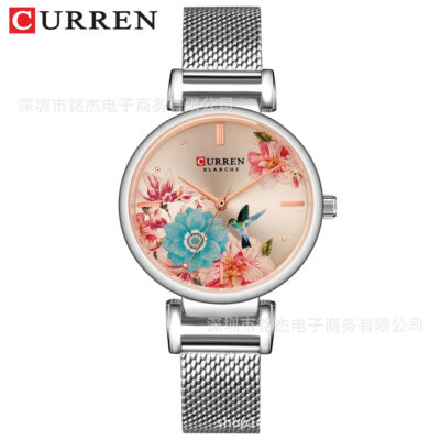 Đồng hồ đeo tay nữ chống nước CURREN 9053 Đơn giản thời trang Nữ dây lưới Đồng hồ thạch anh giản dị Đồng hồ đeo tay nữ