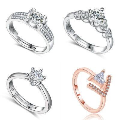 Nhẫn mới nhẫn cưới nữ nhẫn ngón tay thời trang nhẫn cưới xu hướng rung cùng phong cách nhà máy sản xuất nhẫn bán buôn
