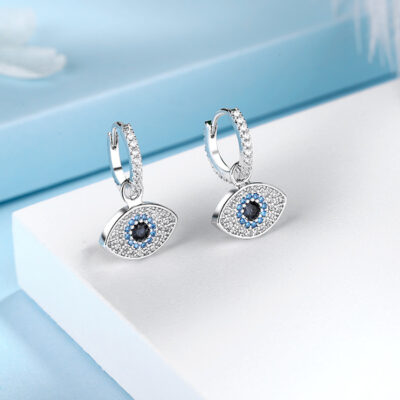 Thời Trang Âu Mỹ Có Thể Tháo Rời Hai Bông Tai Thân Yêu Mắt Quỷ Bông Tai Cá Tính Zircon Micro Khảm Bông Tai Nữ Bán Buôn