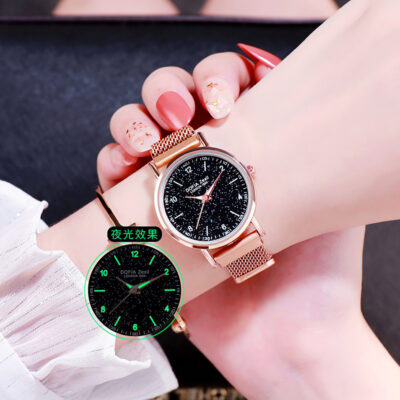 Thời trang hợp thời trang bầu trời đầy sao phổ biến đồng hồ dạ quang nữ đồng hồ thời trang giản dị đồng hồ sinh viên đồng hồ mới trong kho