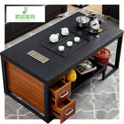 Bàn trà ghế kết hợp bàn trà đá lửa bàn trà kung fu phong cách Trung Hoa mới Zen đơn giản pha trà hiện đại Bàn trà đá cẩm thạch