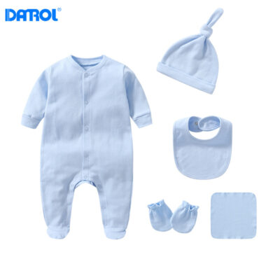 Hộp quà bé sơ sinh phù hợp kết hợp cung cấp cotton áo liền quần dài tay phụ kiện tiếp liệu 100 ngày Bộ hộp quà