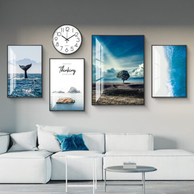 Tranh trang trí phòng khách sofa nền treo tường hiện đại tối giản phong cách Bắc Âu tranh treo tường khí quyển bức tranh tường