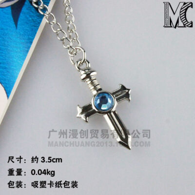 Vòng Cổ Fairy Tail Vòng Cổ Chữ Thập Vòng Cổ Sapphire Hai Mặt Vòng Cổ Logo Mặt Dây Chuyền
