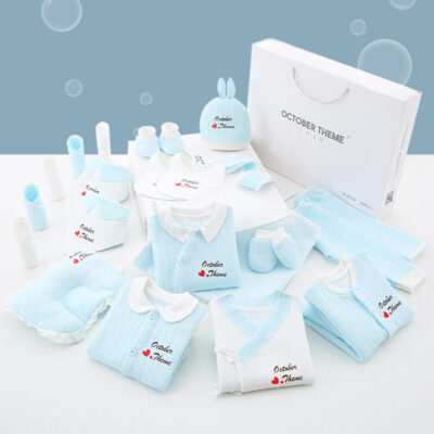 Bộ hộp quà tặng sơ sinh cotton nguyên chất quần áo trẻ em mùa xuân và mùa thu tiếp liệu sơ sinh sơ sinh quà tặng trăng tròn đồ dùng cho bé