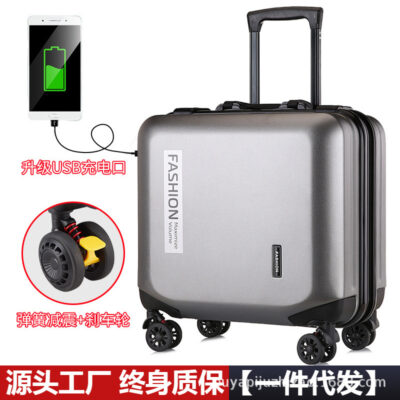Kinh doanh nội trú vali mini 18 inch đẹp nhỏ xe đẩy nam và nữ đa năng bánh xe du lịch hộp mật khẩu