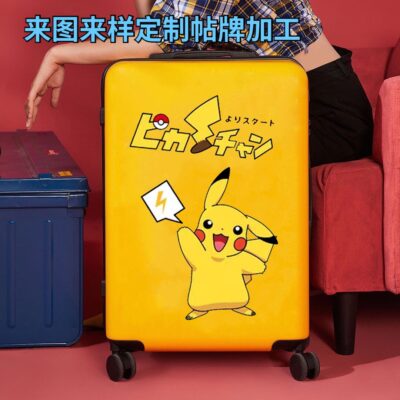 Phim hoạt hình Pikachu hành lý học sinh phiên bản Hàn Quốc xe đẩy nam nhỏ tươi và dễ thương vali hộp hộp mật khẩu