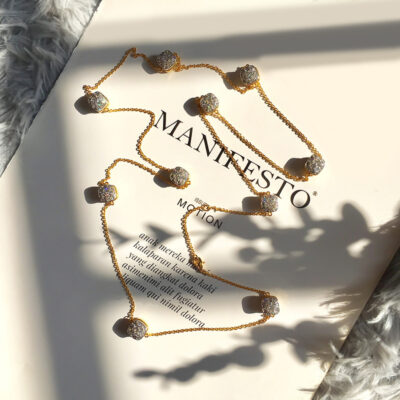 Thiết Kế sáng tạo Đá Quý Màu Cắt Pha Lê Áo Len Dây Chuyền Mới Phụ Kiện Vòng Cổ Dài DIY Trang Sức Bán Buôn