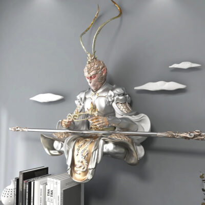 Tôn Ngộ Không 3D bức phù điêu ba chiều trang trí tường treo tường mới của Trung Quốc bức tranh trang trí phòng khách hiên nhà hàng mặt dây chuyền chiến đấu chống lại Đức Phật