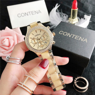 Cung cấp đồng hồ xuyên biên giới Đồng hồ đeo tay nữ hợp kim Geneva Đồng hồ dropshipping