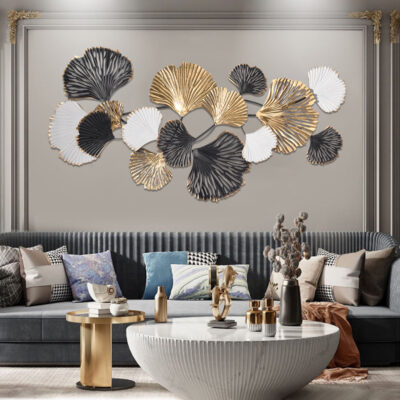Bắc Âu trang trí tường nhà ba chiều nền phòng khách trang trí tường treo tường sáng tạo kim loại nghệ thuật mặt dây chuyền bán buôn