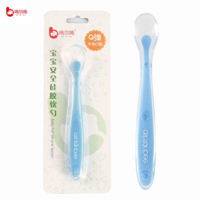 Đồ dùng cho bà mẹ và em bé Thìa ăn dặm bằng silicon cho bé Thìa tập ăn cho bé Thìa ăn dặm đầu mềm bằng silicon Muỗng an toàn mềm mại