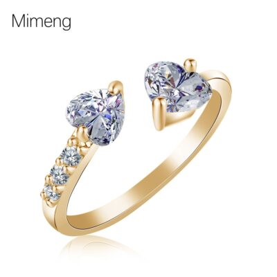 Nhẫn đá zircon hình trái tim mới của Hàn Quốc năm 2023 dành cho nữ nhẹ nhàng sang trọng cá tính Khí chất nhẫn mở xu hướng nhẫn cảm giác cao cấp thời trang