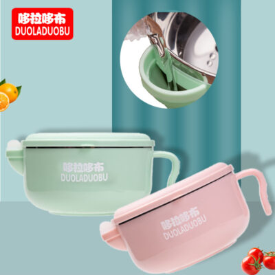Doradobu bé hút nước cho bé bát inox 304 thức ăn bổ sung bát trẻ em bộ đồ ăn 6161