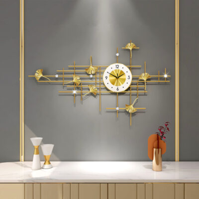 Đèn Bắc Âu Sang Trọng Đồng Hồ Đồng Hồ Treo Tường Phòng Khách Nhà Hàng Thời Trang Không Khí Sáng Tạo Đồng Hồ Treo Tường Trang Trí Nghệ Thuật Đồng Hồ Treo Tường