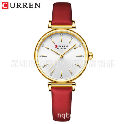CURREN/Carrian 9081 Ms. Nhỏ Thời Trang Retro Dây Siêu Mỏng Đồng Hồ Nữ Chống Thấm Nước Chính Hãng