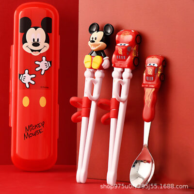 Disney Trẻ Em Học Đũa Cho Bé Bộ Đồ Ăn Tập Ăn Đũa Sửa Thực Hành Đũa Thìa Cho Bé Học Đũa