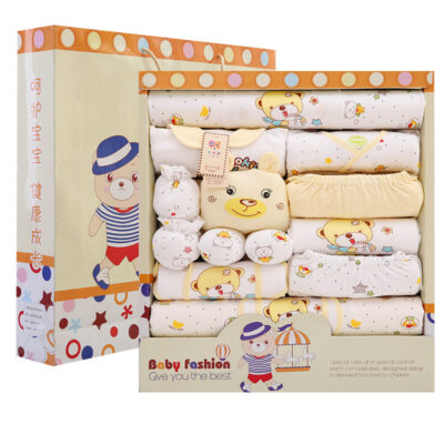 Bán buôn cotton nguyên chất quần áo trẻ sơ sinh sơ sinh hộp quà tặng trăng tròn bé quần áo tiếp liệu xuân hè thu