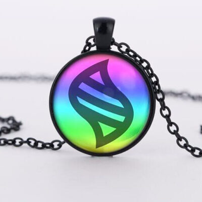 Châu Âu và Mỹ hoạt hình phụ kiện ngoại vi Pokemon Pokemon hợp kim vòng cổ thời gian đá quý thú cưng mặt dây chuyền nhỏ