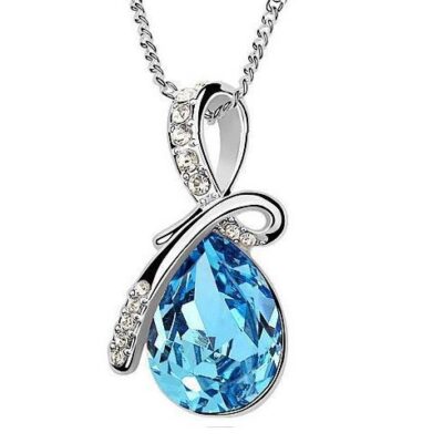 Phiên Bản Hàn Quốc Mới Nổi Tiếng Giọt Nước Vòng Cổ Đá Quý Ngắn Nước Mắt Thiên Thần Tặng Pha Lê Áo Len Dây Chuyền Trang Sức C125